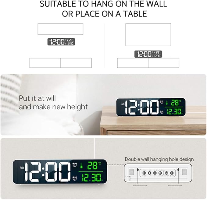 Digital Clock, Clock for Bedroom, Clocks for Living Room Decor, Desk Table Clock - Image 8