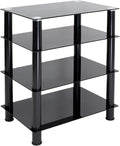 Mount-It! Tempered Glass AV Component Media Stand, Audio Tower and Media Center by Mount-It