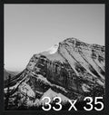 Frame It Easy 33 x 35 Black Grain Wood Frame by FrameItEasy