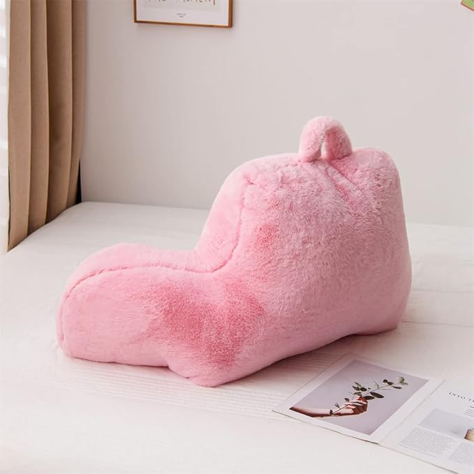 Holawakaka Standard Faux Fur Bed Rest Pillow - Image 3