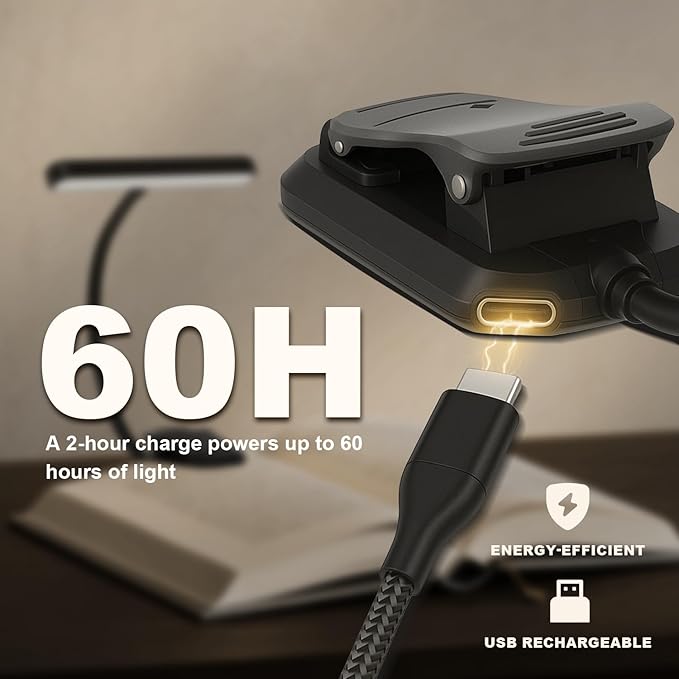 Rechargeable Book Lights for Reading at Night 25 LED - Image 8
