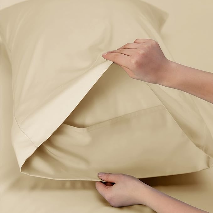 Bedsure Cooling Sheets Twin, Rayon Derived from Bamboo, Breathable & Soft Twin - Image 5