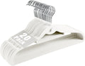 20 Pack Velvet Slim Non-Slip White Hangers by JohneyRulu