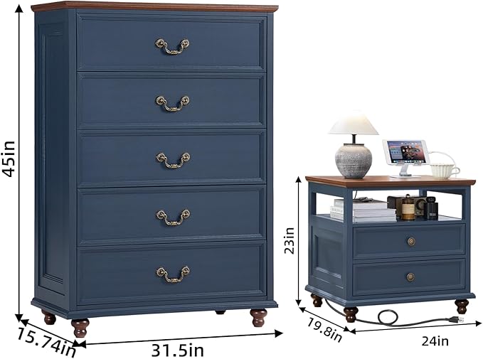 24" Wide Farmhouse Nightstand - Image 3