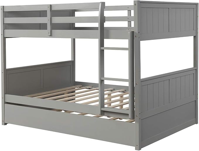 STERXONE Best Thicken Solid Wood Full Over Full Bunk Bed - Image 7