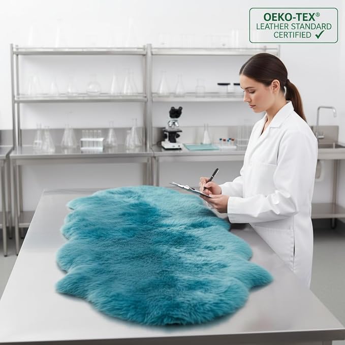 Premium Genuine Sheepskin Rug 2' x 6' Long Fur Soft & Natural Bedside Area Rug - Image 7