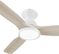 SMAAIR Smart Ceiling Fans with Lights Damp Covered, Solid Wood Flush Mount by SMAAIR