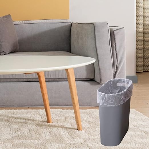 ROYFACC Small Trash Can Plastic Bathroom Wastebasket 3.2 Gallon Slim Garbage - Image 2