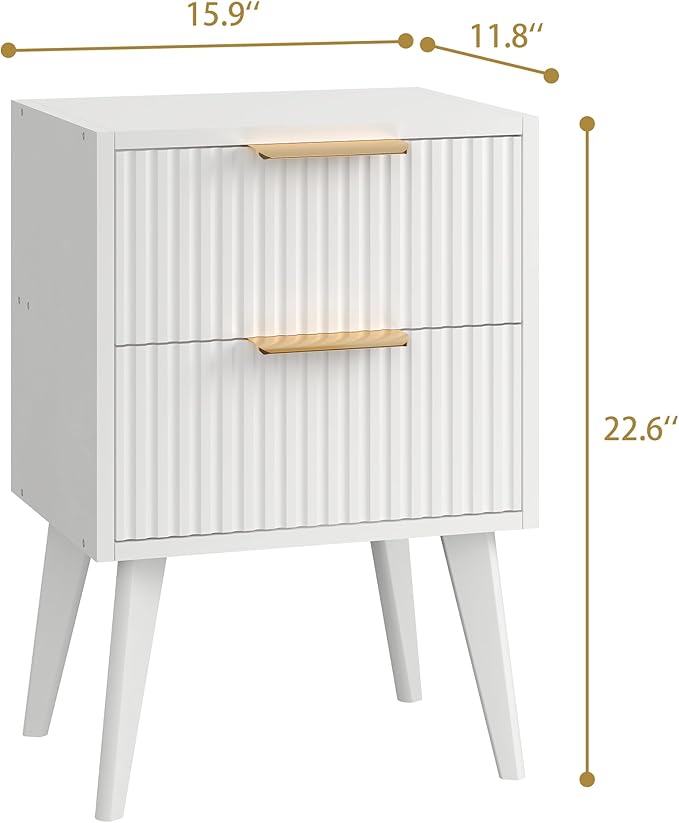 YAUKOMEL Fluted Nightstand - Image 3