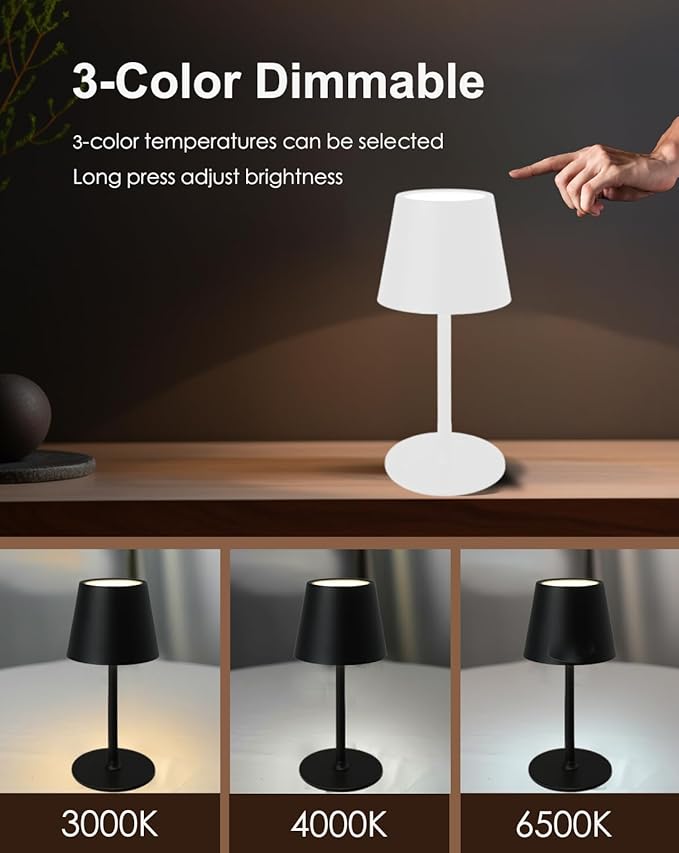 Cordless Table Lamp, Rechargeable Table Lamp - Image 6