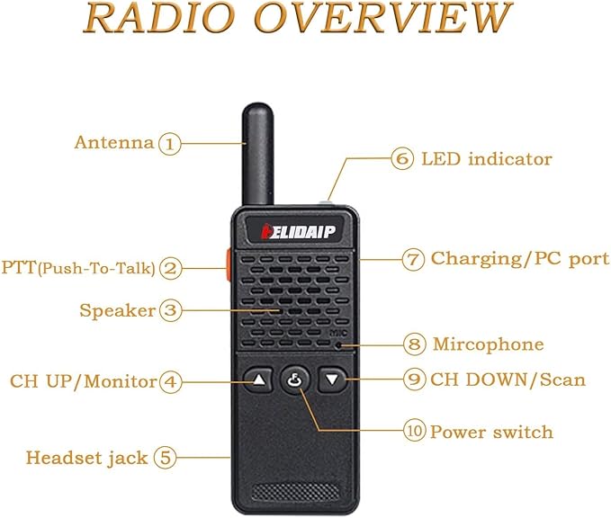 ELIDAIP T-M2 Super Mini Walkie Talkies - Image 8
