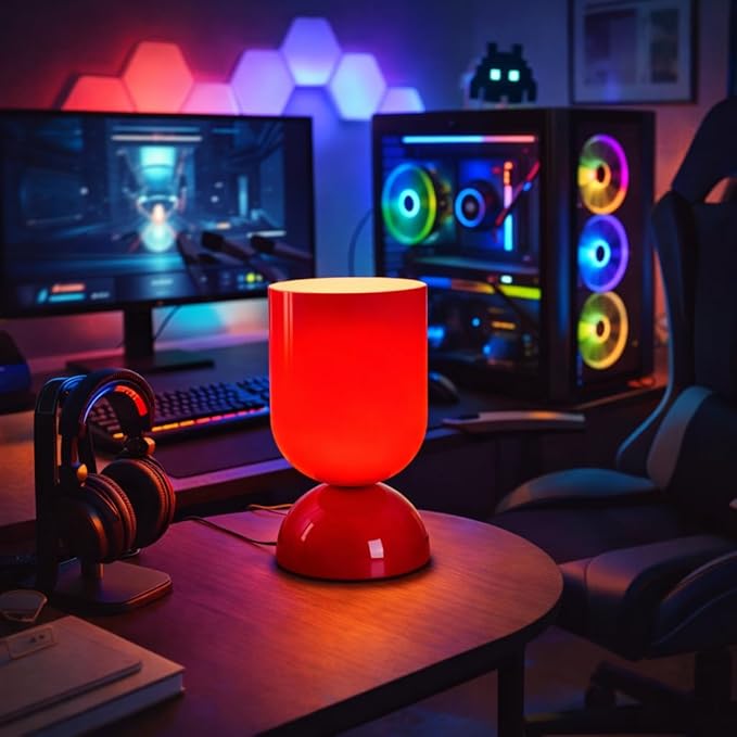8.9'' Modern Glass Table Lamp, Dimmable Bedside & Desk Lamp - Image 8