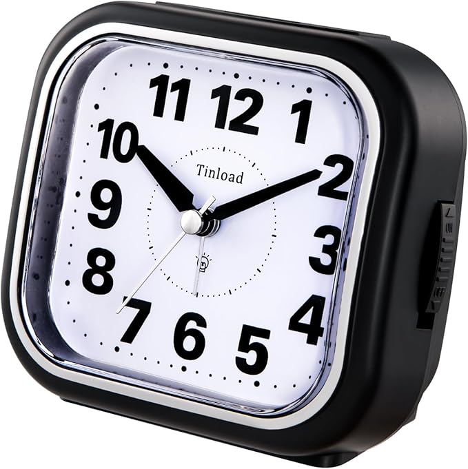4.5" Compact Analog Alarm Clock, Silent Readable - Image 7