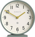 NEWGATE® Q Mantel Clock | Modern Classic Round Mantel Clock | Asparagus Green | by NEWGATE