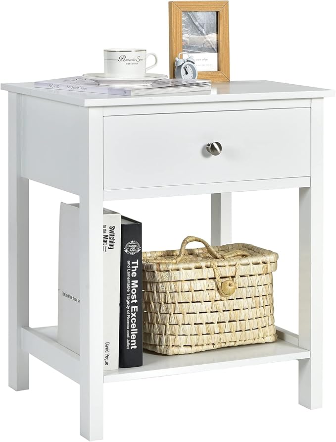 Giantex Nightstand, Wood End Table by Giantex