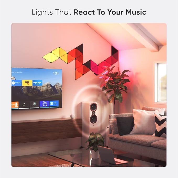 Nanoleaf Shapes WiFi and Thread Smart RGBW 16M+ Color LED Dimmable Gaming and - Image 4