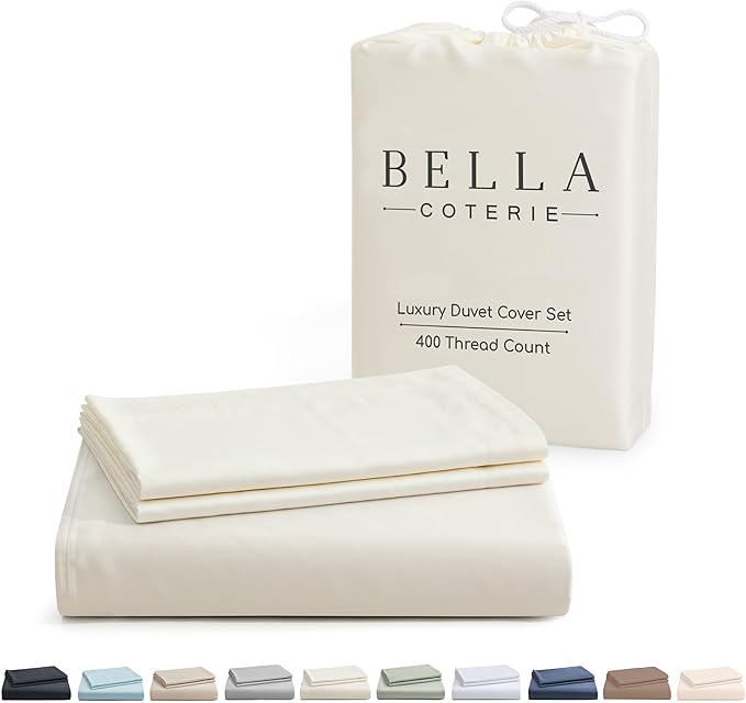 Bella Coterie Luxury Bamboo Viscose King Size Duvet Cover Set | 100% by BC