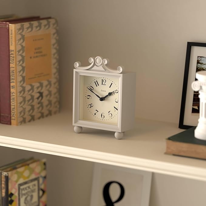 JONES CLOCKS® Parlour Mantel Clock | Classic Carriage Clock | Pale Gray | - Image 5