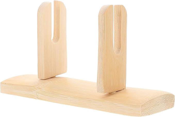 VOSAREA Bamboo Japanese Folding Fan Stand Holder Handheld Fan Display Stand by VOSAREA