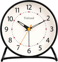 4.5" Antique Retro Analog Alarm Clock, Small Silent Desk Clock by Tinload