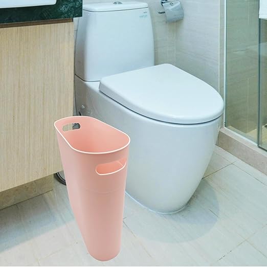 ROYFACC Small Trash Can Plastic Bathroom Wastebasket 3.2 Gallon Slim Garbage - Image 3