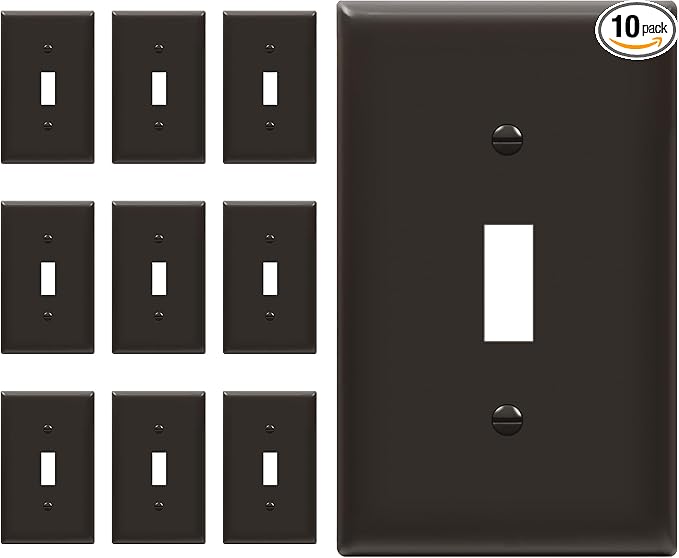 ENERLITES Toggle Light Switch Wall Plate, Gloss Finish, Standard Size 1-Gang by Enerlites