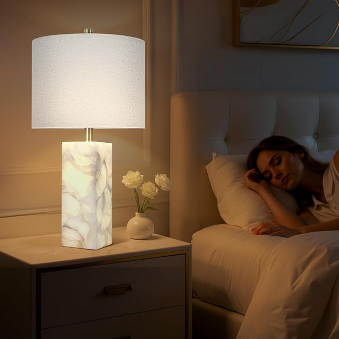 Scenekoy Natural Alabaster Table Lamp Set of 2 - Image 5
