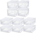 Sterilite 27 Qt and 16 Qt Clear Plastic Stackable Organizer Drawers by Sterilite
