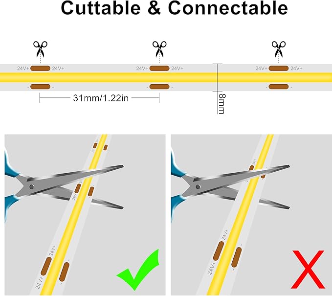 LED Strip Lights 32.8FT, Dimmable cob led Strip - Image 4