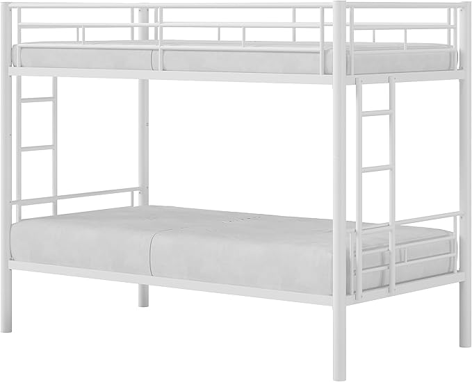 VECELO Bunk Bed Twin Over Twin, Metal Bunkbeds - Image 7