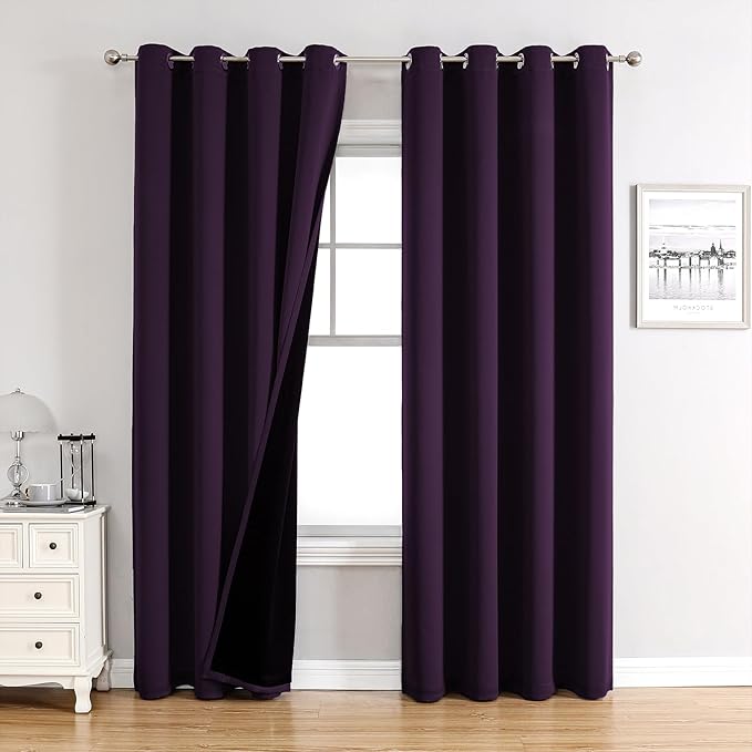 ChrisDowa 100% Blackout Curtains 80 inch Long by ChrisDowa