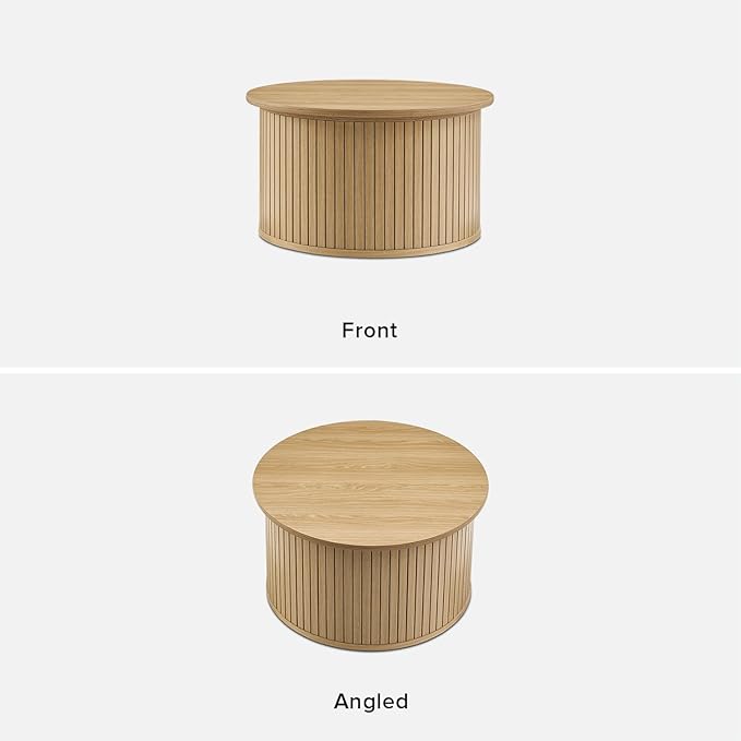 mopio Quin Tambour Round Circle Coffee Table - Image 6