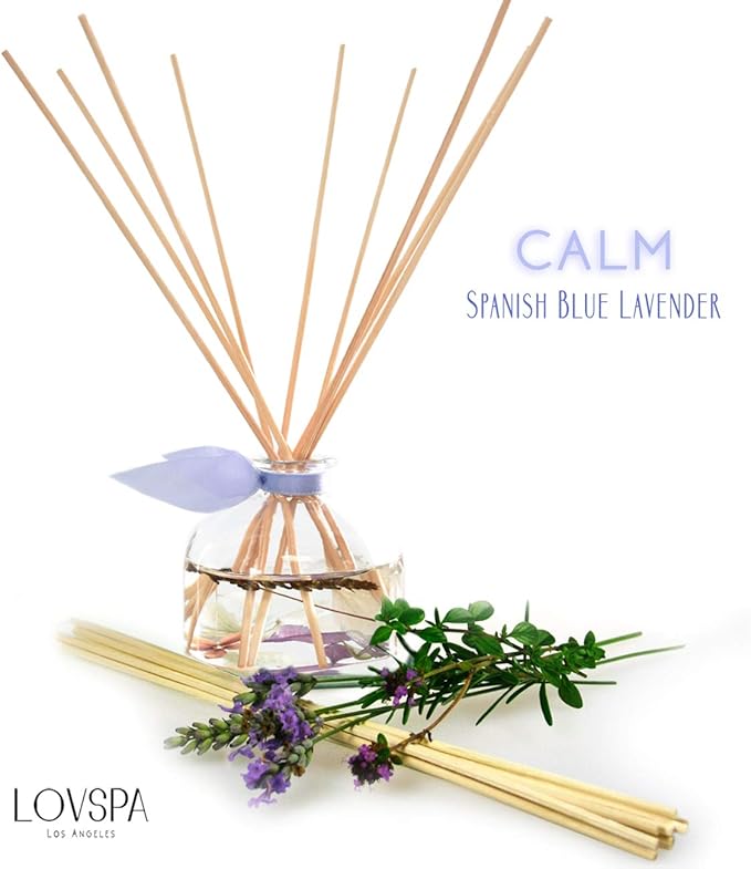 LOVSPA Reed Diffuser Set, Calm Spanish Blue Lavender Scented Oil Diffuser - Image 3