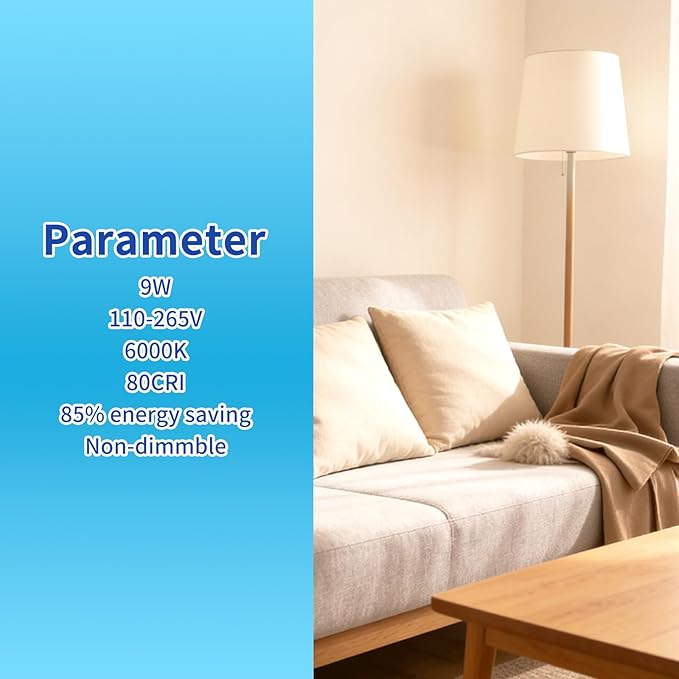 LQ BSDERA 4PK Full Spectrum Light Bulbs, 6000K Natural Light That Mimic Sunlight - Image 6