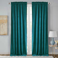 StangH Velvet Teal Curtains for Bedroom, Super Soft Room Darkening Thermal by StangH