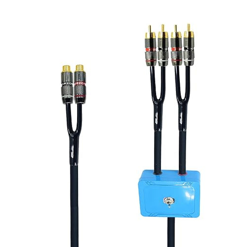 10ft Sound Channel swicher 2 Female to 4 Male RCA Switch Selector 2 in 1 Out by Arklove