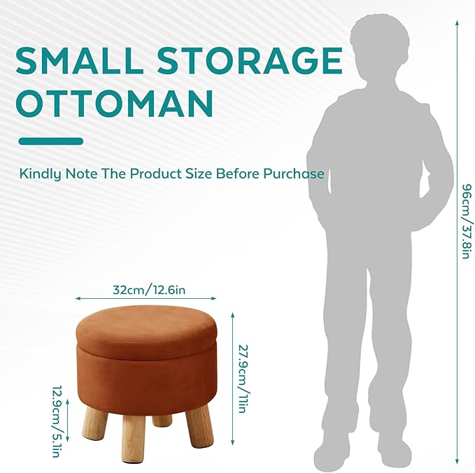 FIMIVIBI Small Foot Stool Ottoman - Image 2
