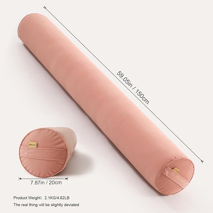 Body Pillow for Adults – Long Bolster Pillow for Bed, Round Cuddle Pillow - Image 2