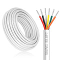 18 Gauge 6 Conductor Electrical Wire, 65.6FT White Stranded Low Voltage 18/6 by DEKIEVALE