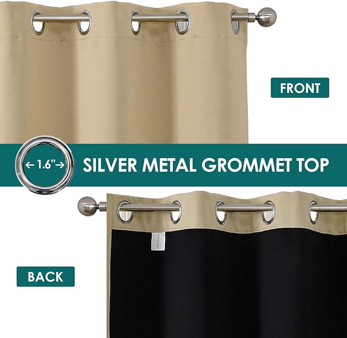 ChrisDowa 100% Blackout Curtains 120 inch Long - Image 3