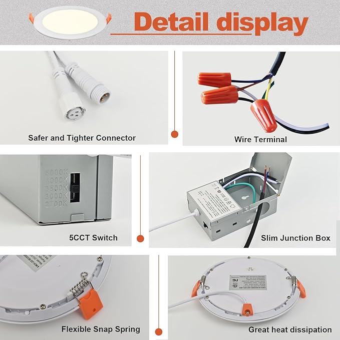 MKUJOO 72 Pack 4 Inch Ultra-Thin LED Recessed Ceiling Light - Image 6