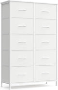 SONGMICS Dresser for Bedroom, Chest of Drawers, 10 Non-Woven Fabric Drawers by SONGMICSbySONGMICSHOME