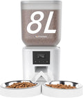 Automatic Cat Feeder for 2 Cats - 8L/34 Cups Large Capacity Auto Food Dispenser by Nityers