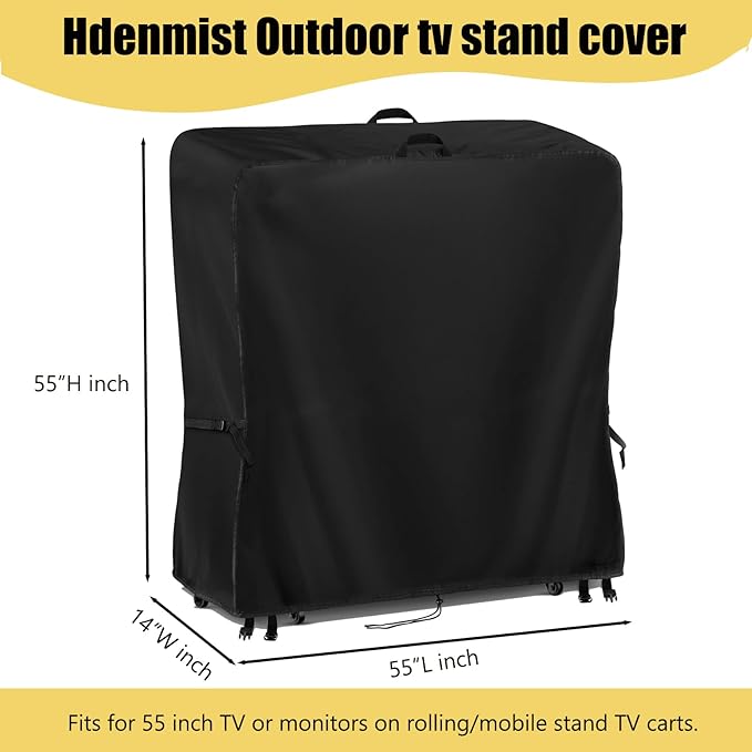 Hdenmist Outdoor TV Cover 55 Inch Weatherproof, Waterproof Outdoor TV Stand - Image 2