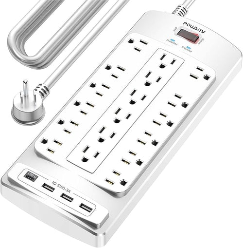 18 Outlets Surge Protector Power Strip by POWSAV