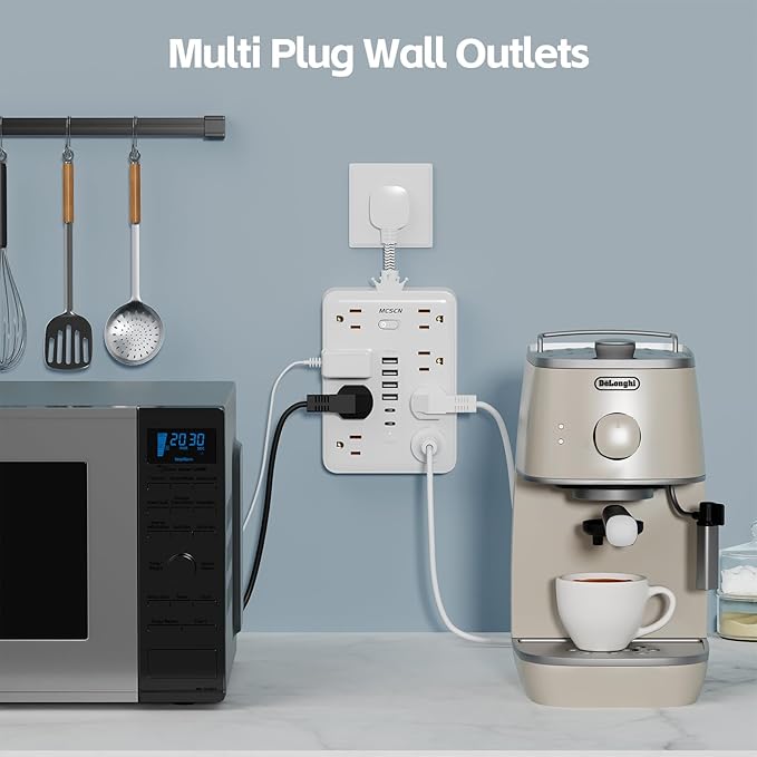 Surge Protector Power Strip -MCSCN 8 Outlets 6 USB - Image 6