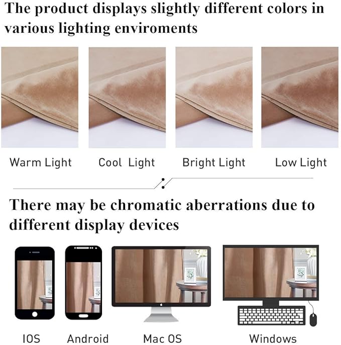 StangH Blush Beige Pink Grils Curtains 100 inches Long Super Soft Velvet - Image 9