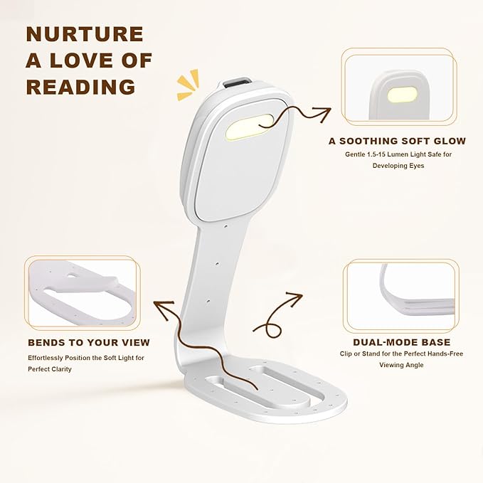 Rechargeable Book Light for Kids at Night – Portable Clip-On LED Light - Image 5