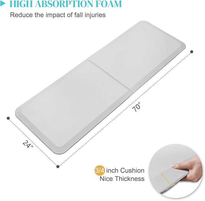 Bi-Fold Fall Mats for Elderly Senior Handicap Fall Prevention Pad, Bedside - Image 9