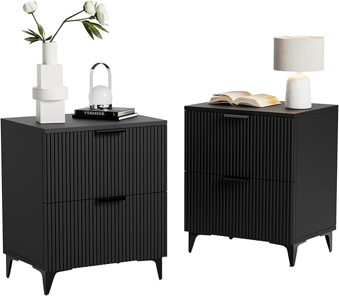 Royal Windsor Small Fluted Nightstand Set of 2 by RoyalWindsor